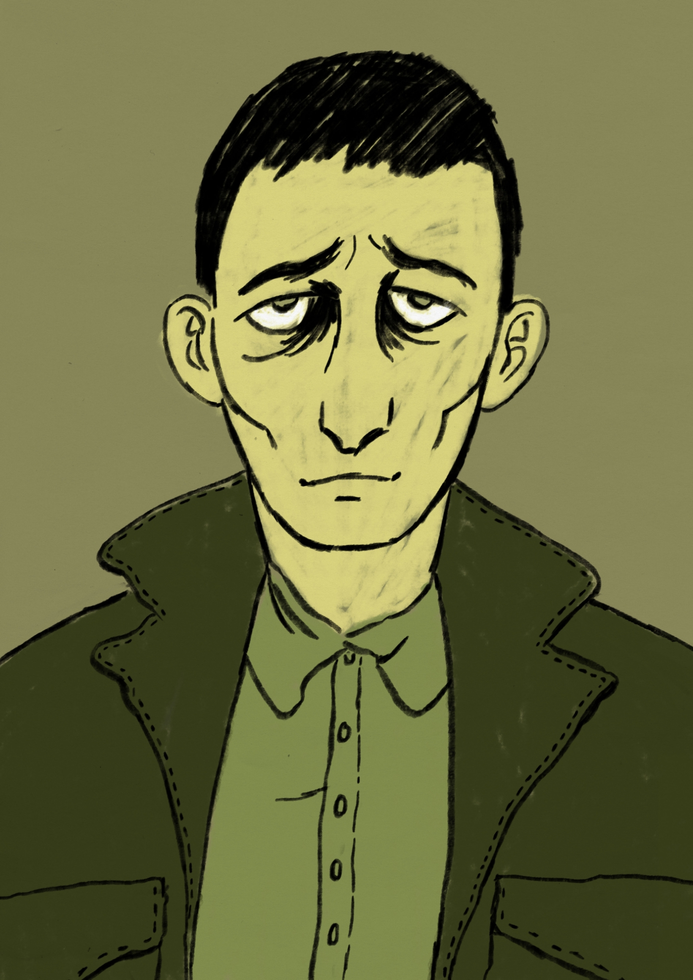 Illustration by Dorottya Faa :: The Captain Is Sad
