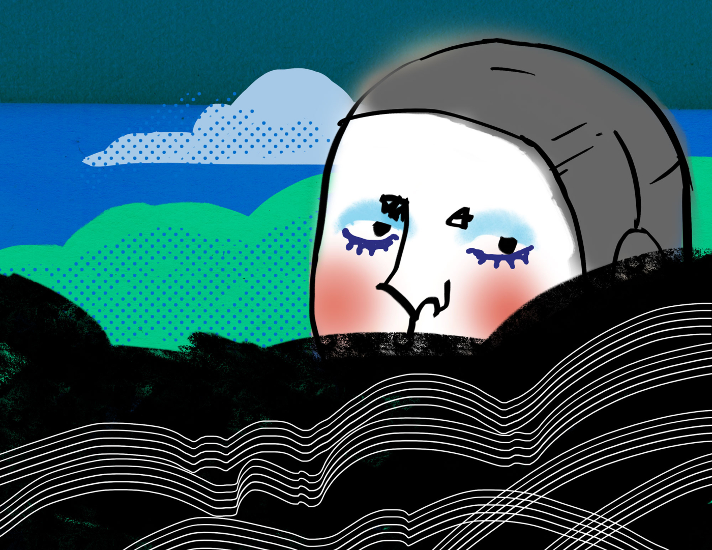 Illustration by Dorottya Faa :: Taking a Swim (0)