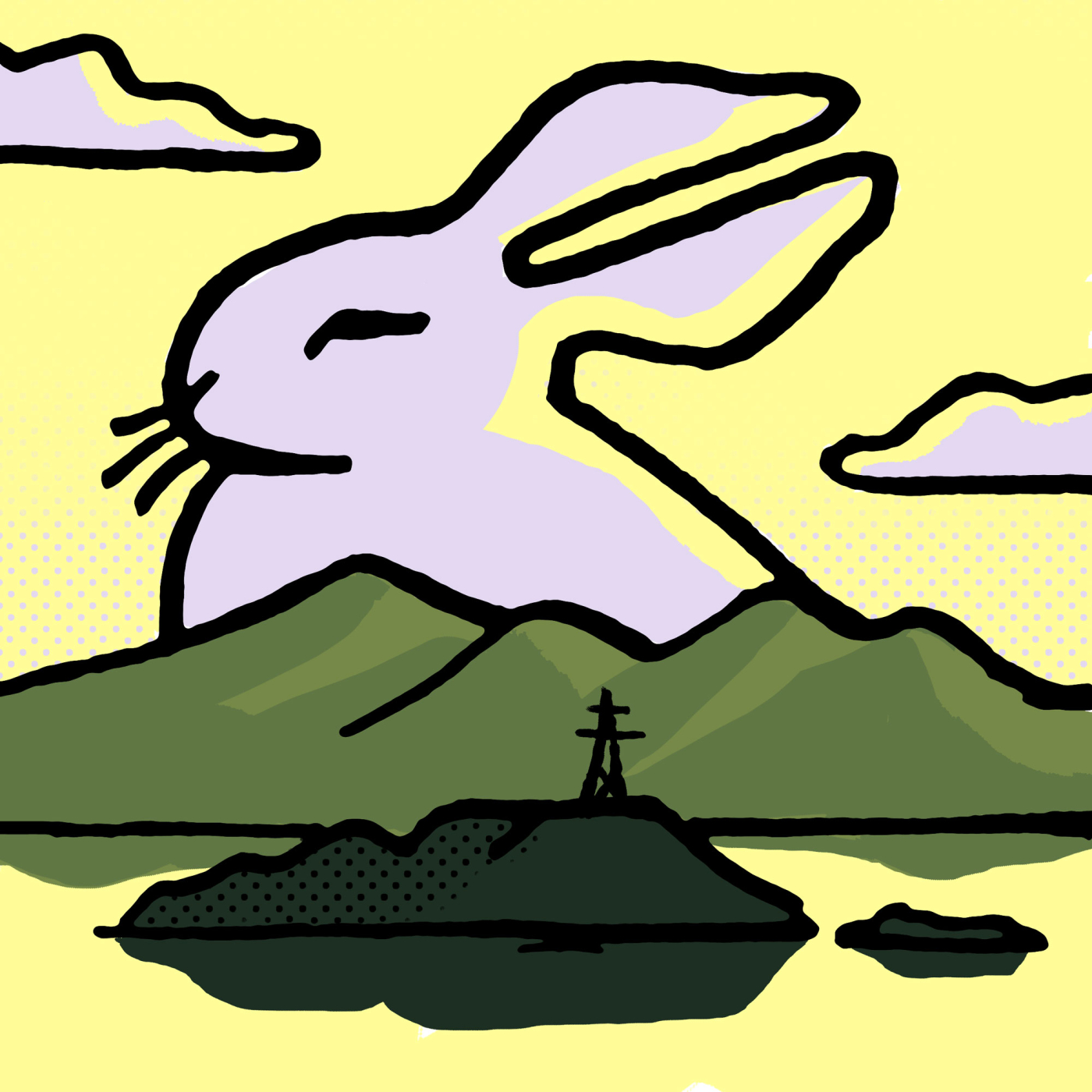 Illustration by Dorottya Faa :: The Japanese Island Full of Rabbits