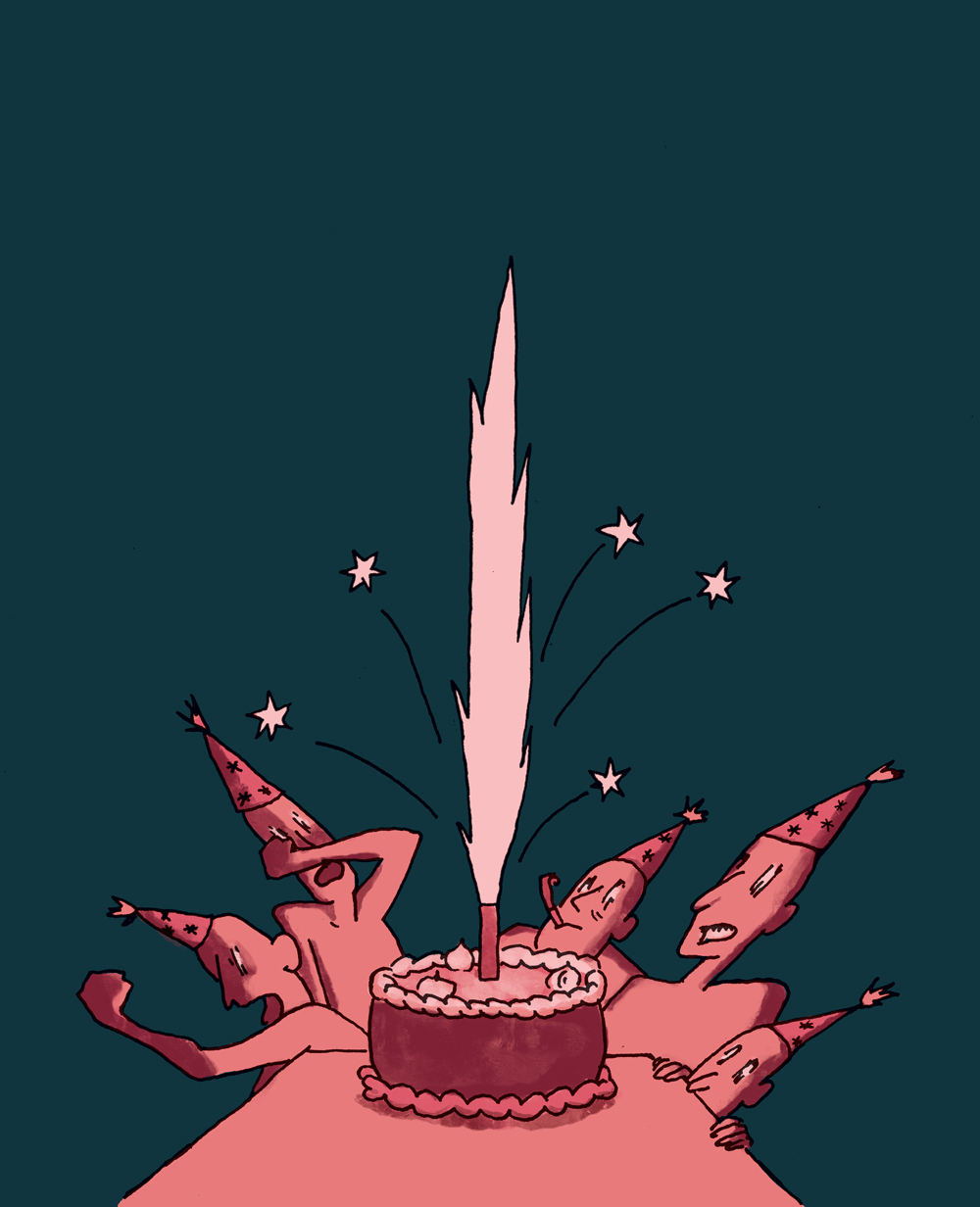 Illustration by Dorottya Faa :: Birthday Sparkler (0)