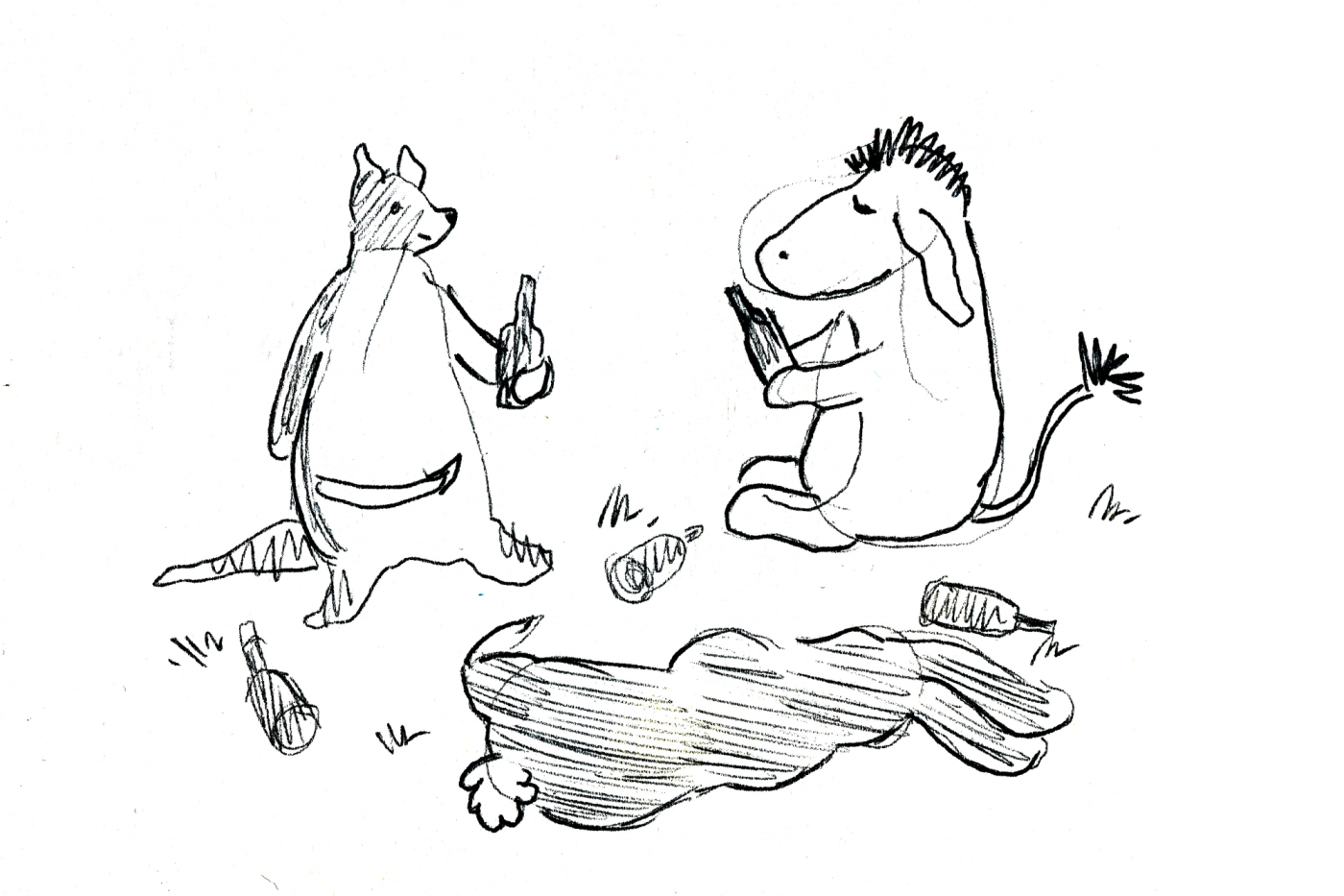 Illustration by Dorottya Faa :: When Winnie the Pooh Is Not Around (0)