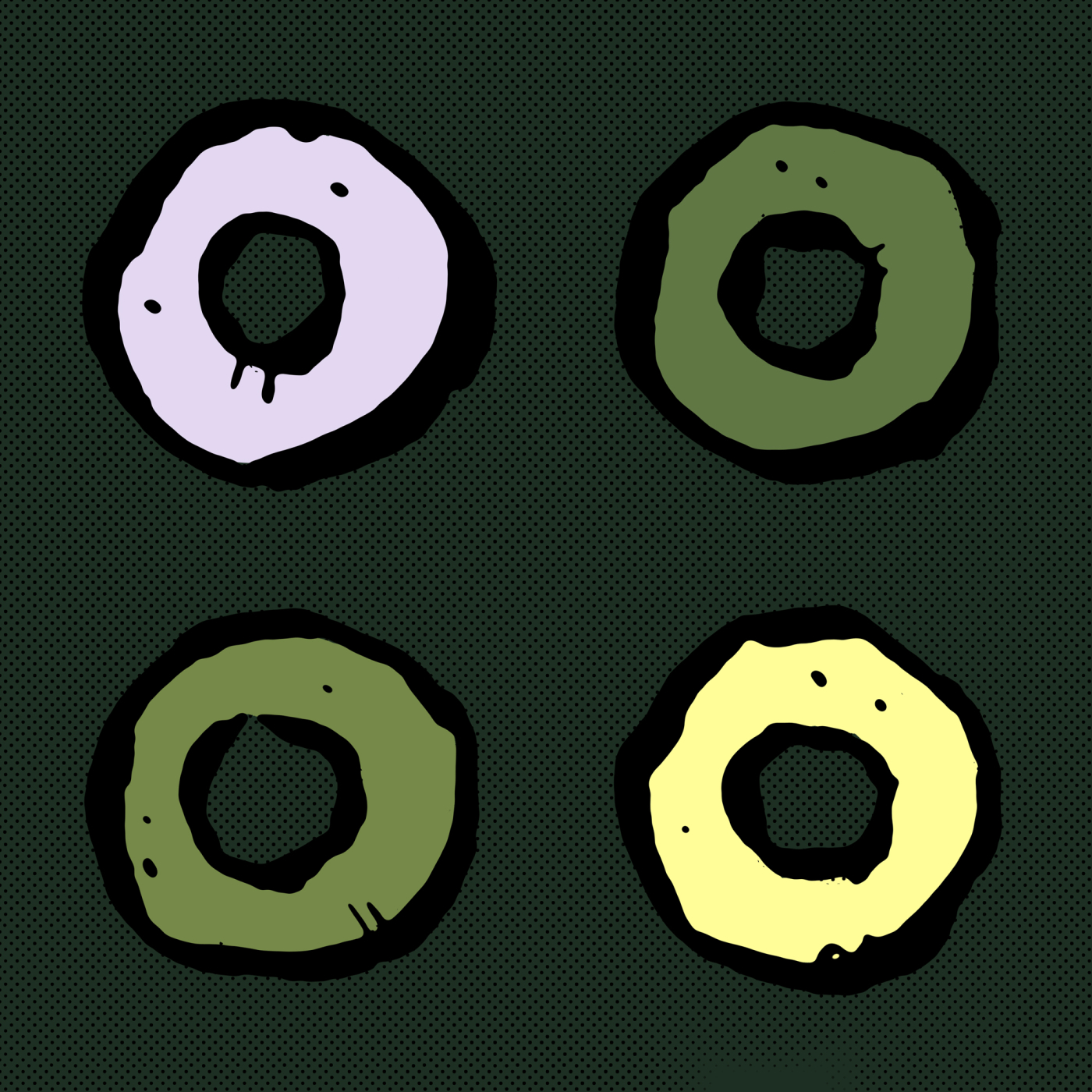 Illustration by Dorottya Faa :: All Froot Loops Have the Same Flawor