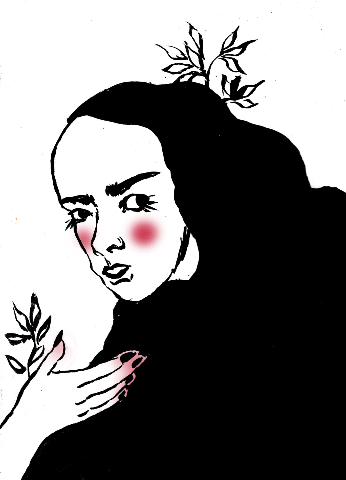 Illustration by Dorottya Faa :: Hooded Woman (0)