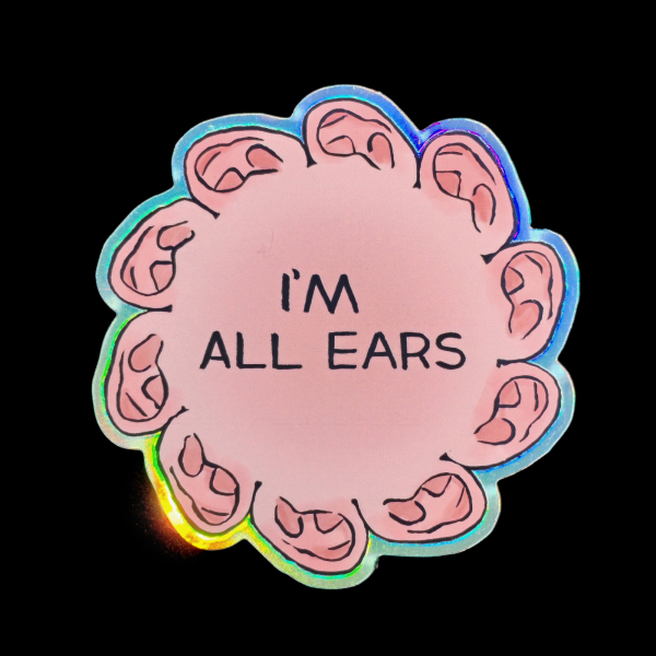 Comics by Dorottya Faa :: Im All Ears Sticker - 