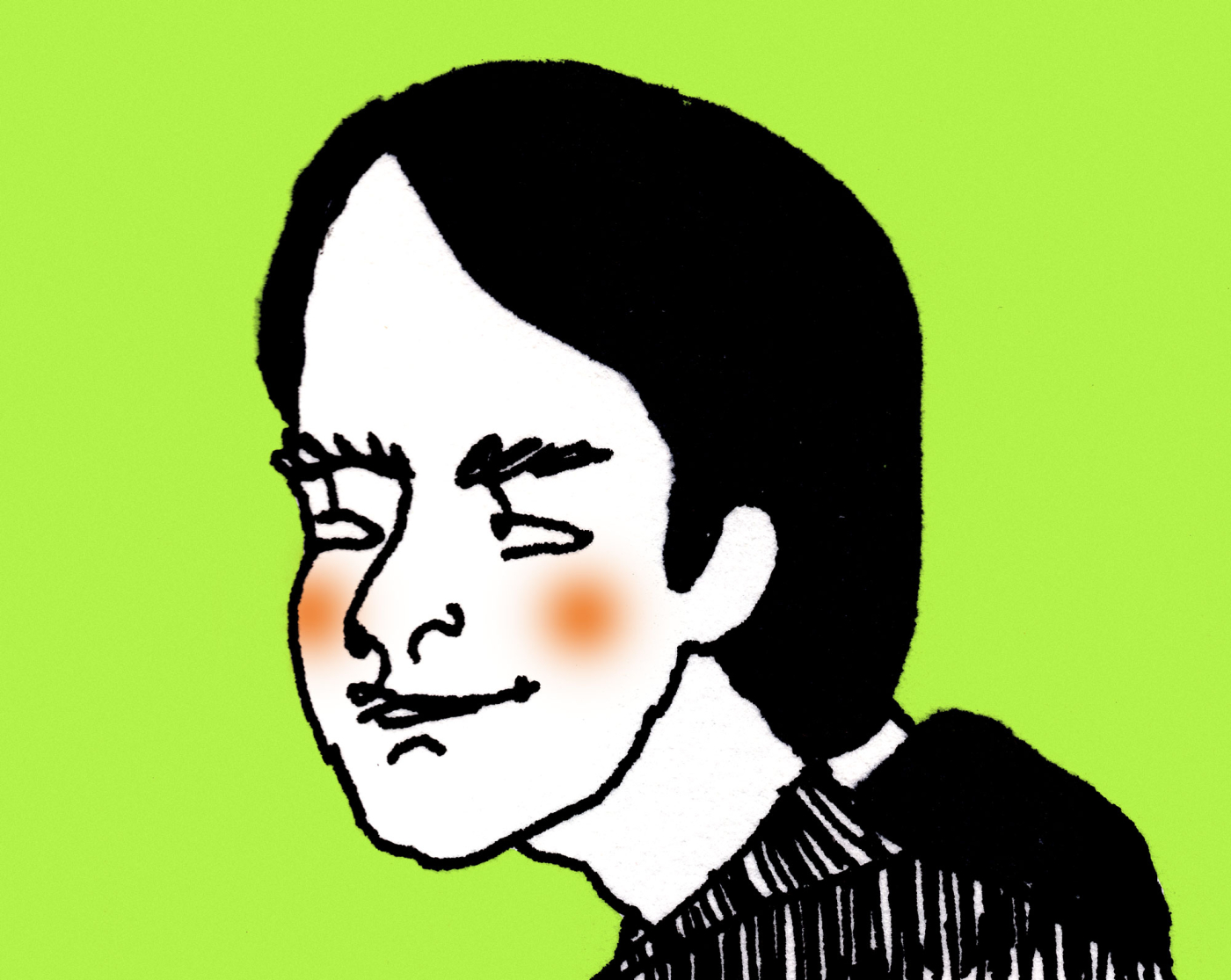 Illustration by Dorottya Faa :: Portrait with Ponytail (0)