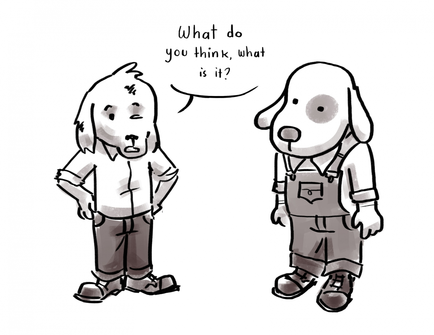 Illustration by Dorottya Faa :: Noel and Welderdog Talking