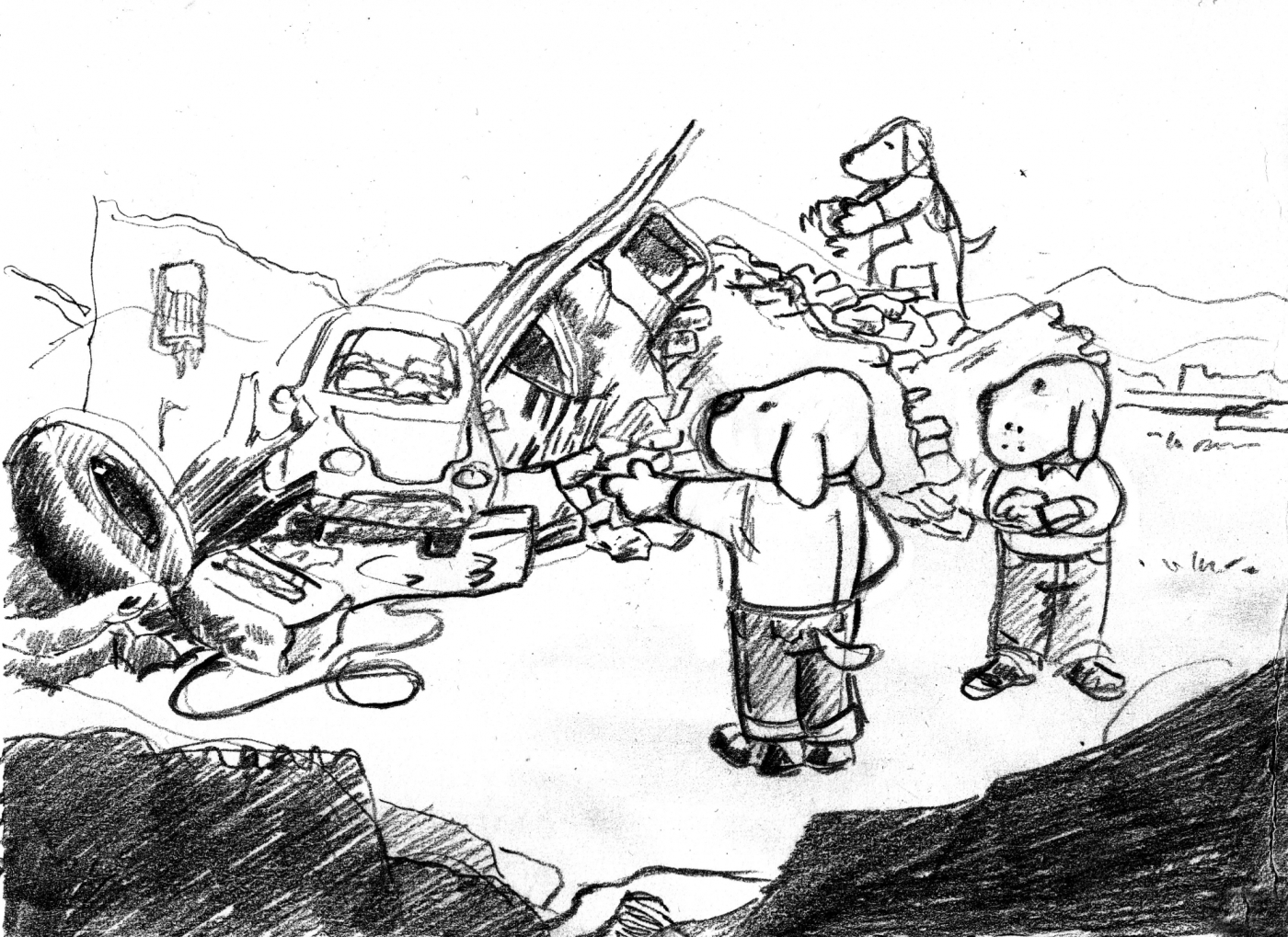 Illustration by Dorottya Faa :: Scrapyard